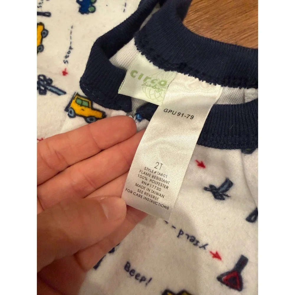 Carter's Circo Pajamas Bundle Kids 2T‎ White Blue Vintage Cars Dogs PJs Set